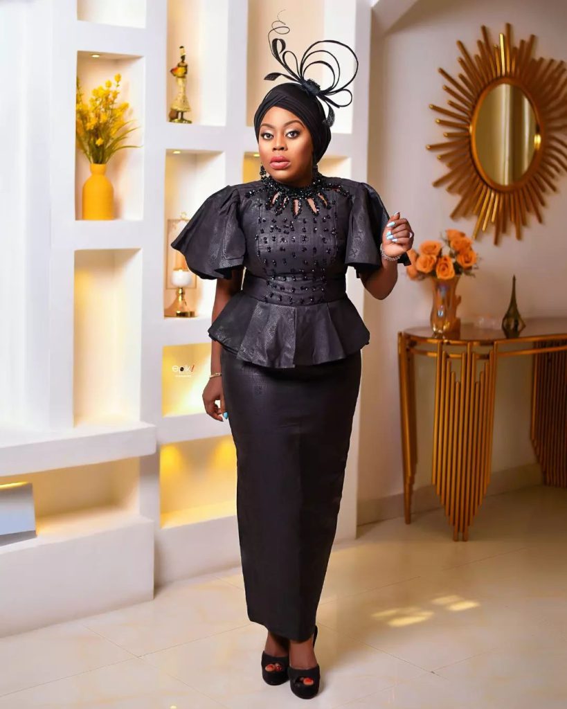 Stylish Kaba and Slit funeral dress by Royal Couture.