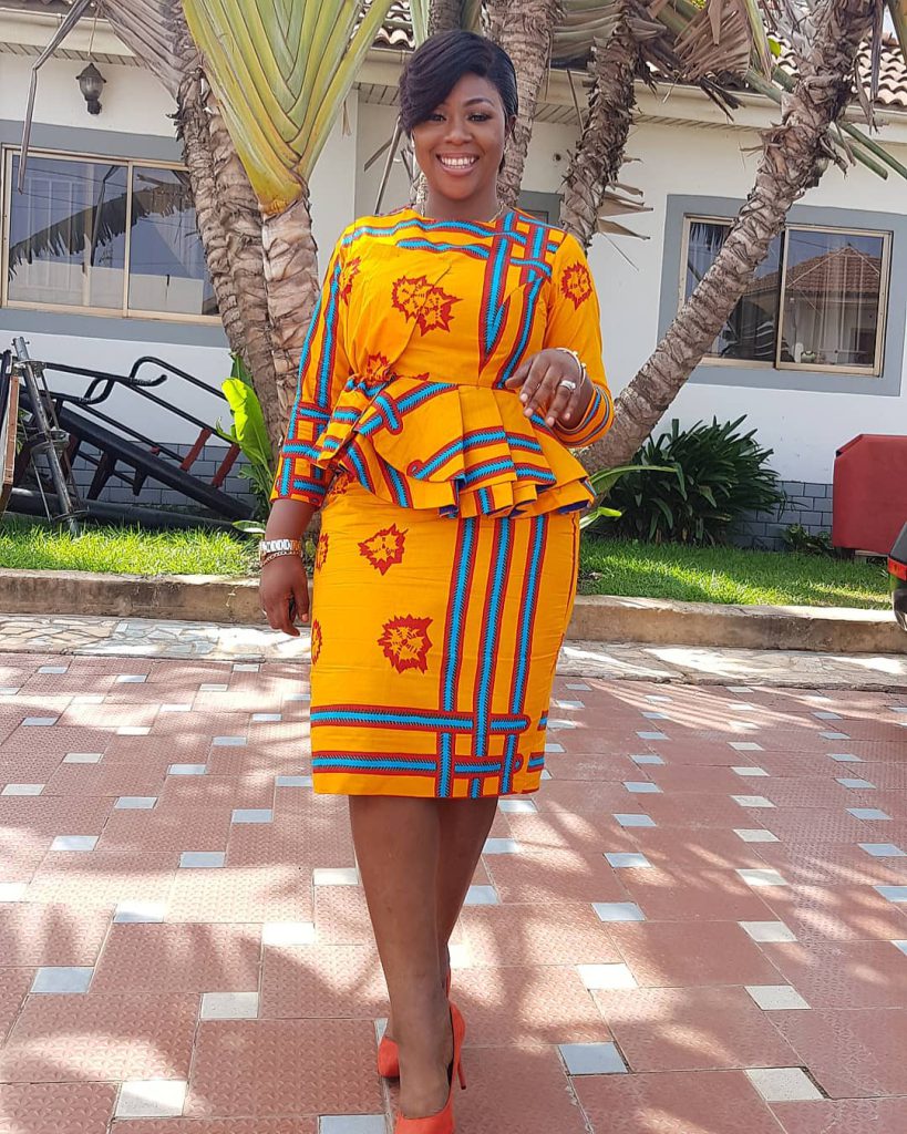 Vibrant African print Dress for work.