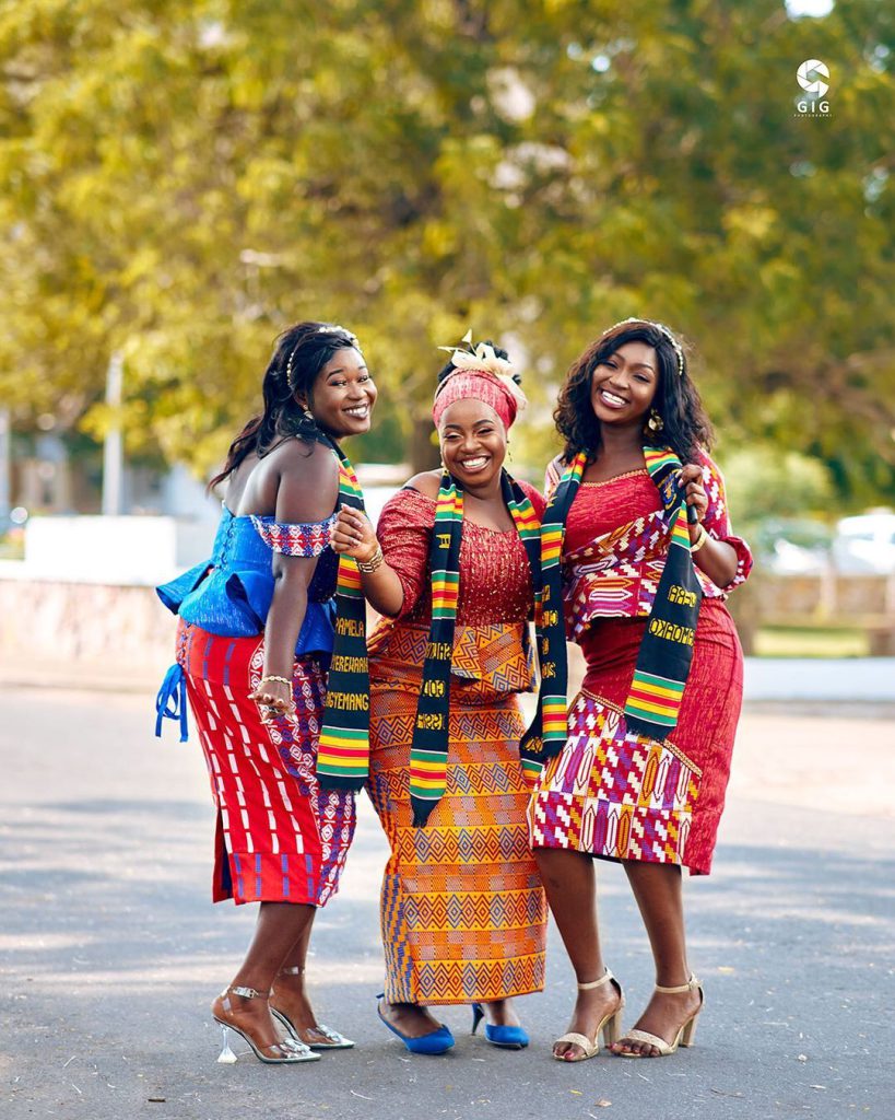 Beautiful kente styles for graduation.
