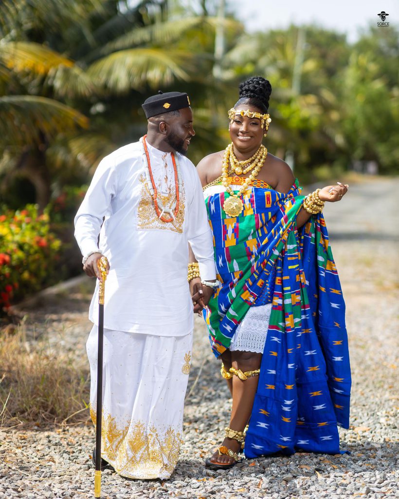 Traditional marriage kente styles.